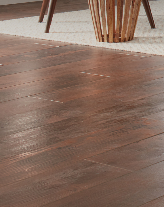 Luxury vinyl plank flooring in a home