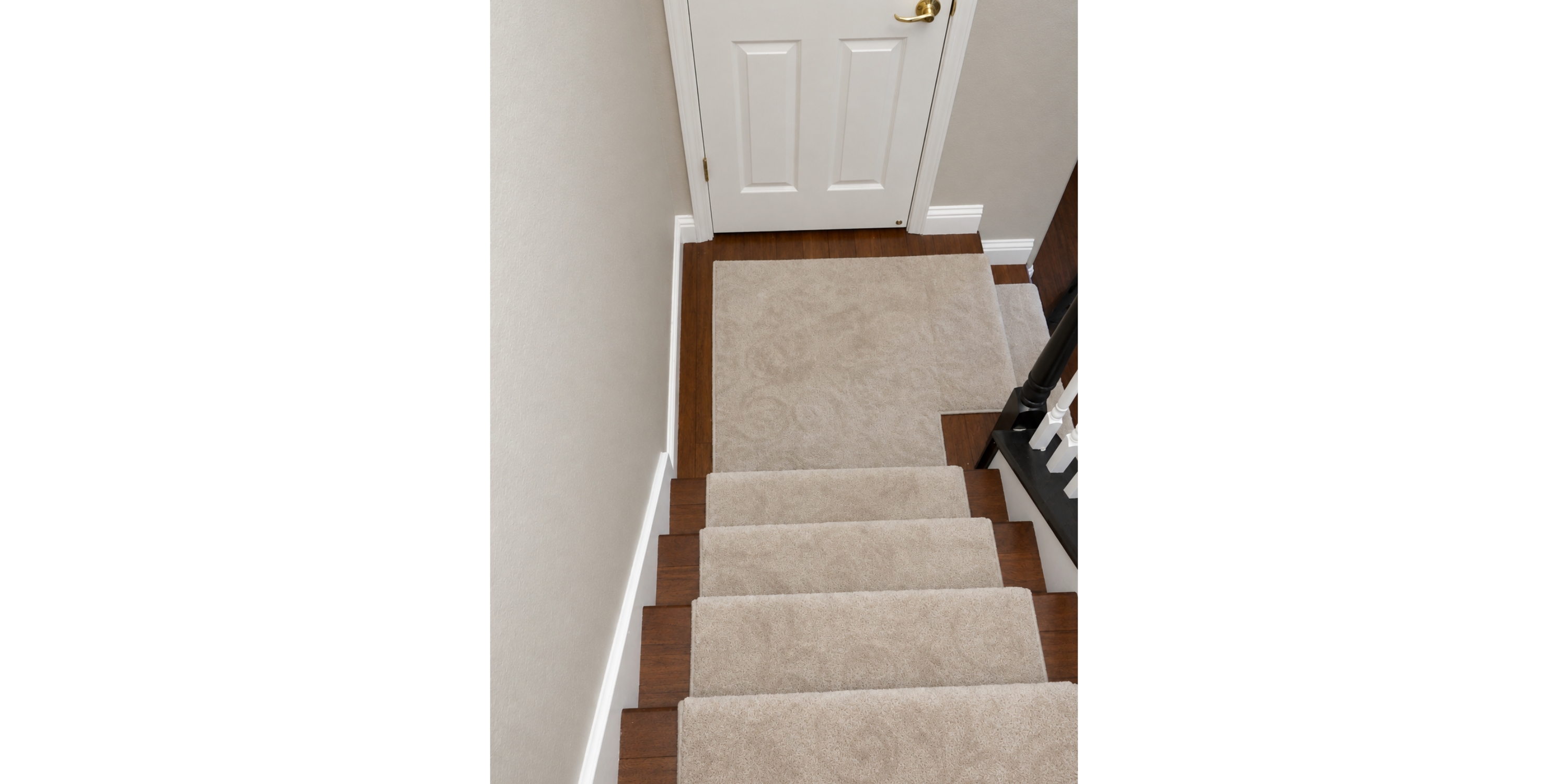 Carpet runner on a staircase