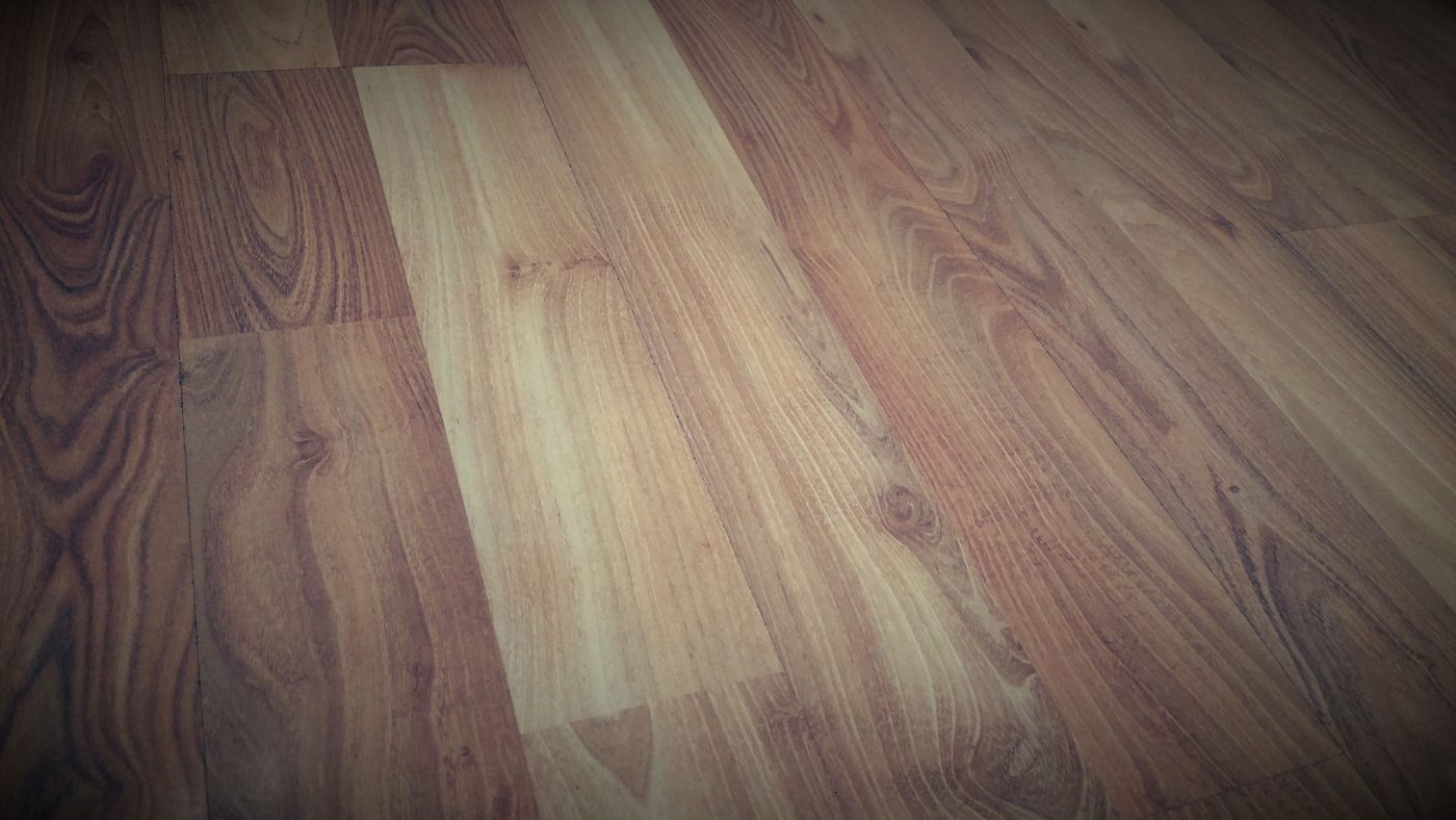 Close-up of rich brown wood flooring