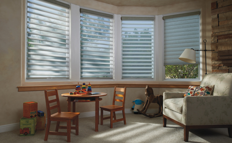 Hunter Douglas blinds in a child's room